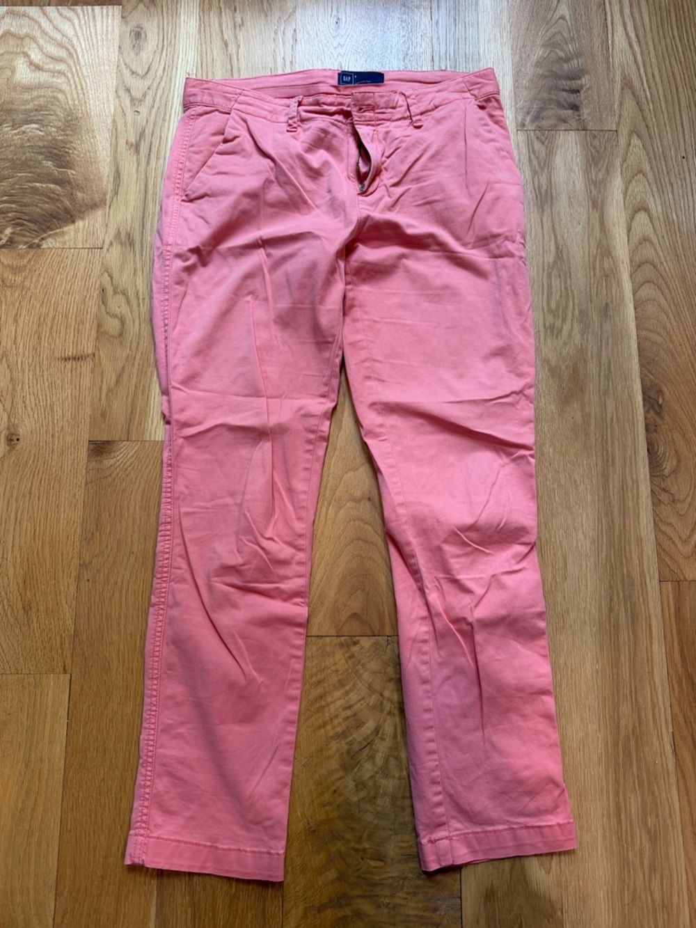 GAP Cropped Pink Cotton Blend Pants